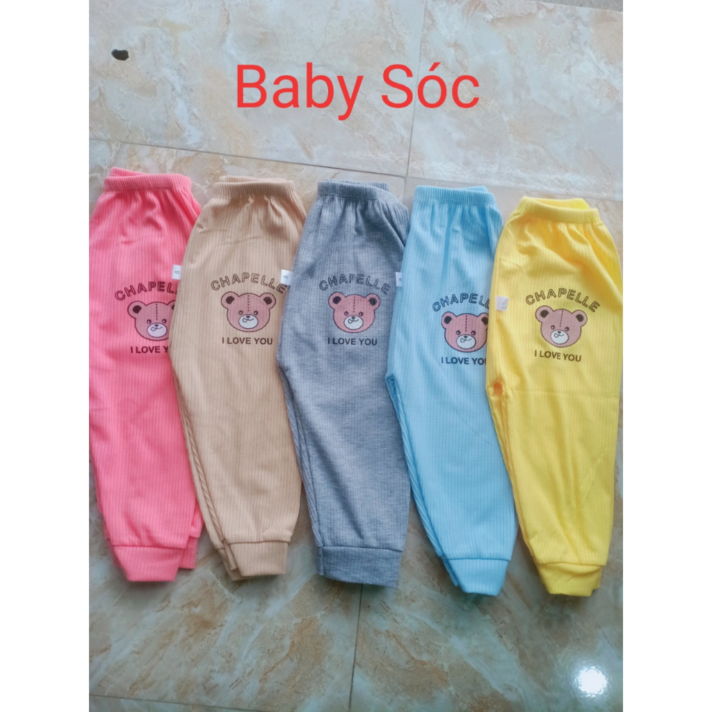 Combo 10q dài thun gân tăm cho bé từ 4-16kg