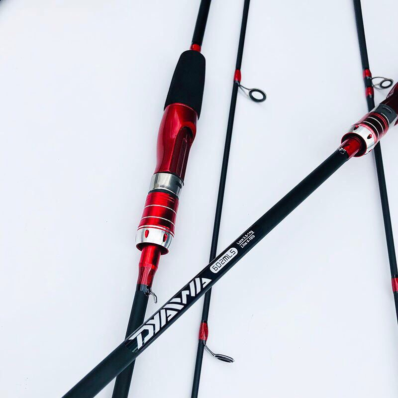Cần câu lure máy ngang và máy đứng carbon DYAWA đỏ đầu bu chống xoắn Đồ Câu Hải Lư