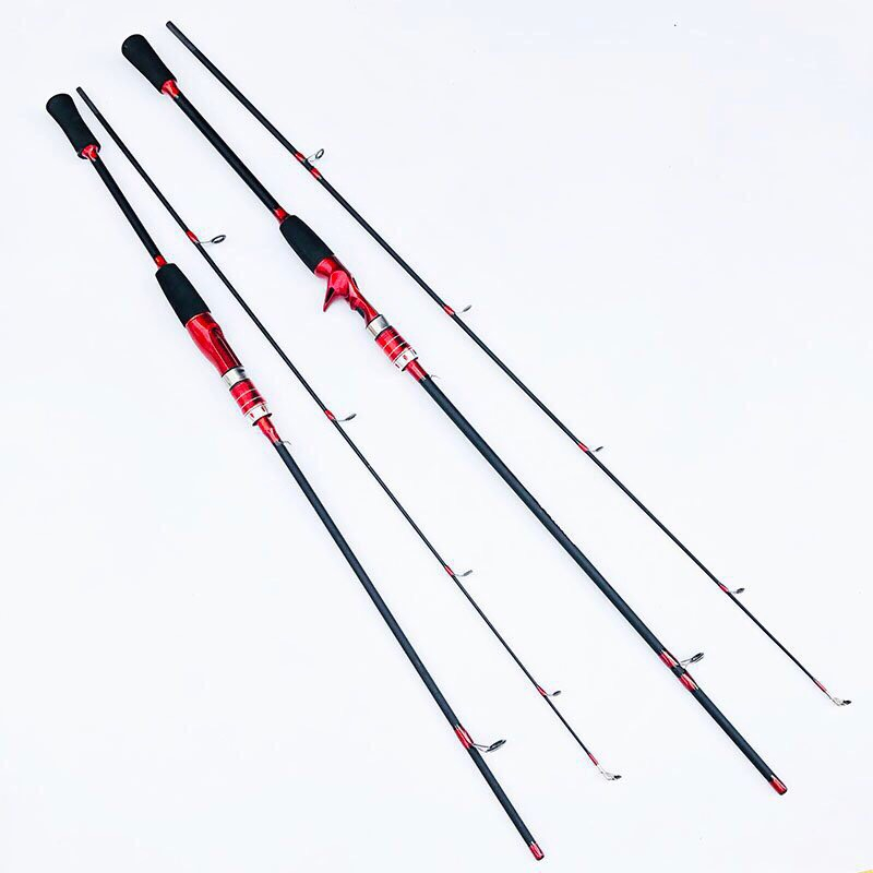 Cần câu lure máy ngang và máy đứng carbon DYAWA đỏ đầu bu chống xoắn Đồ Câu Hải Lư