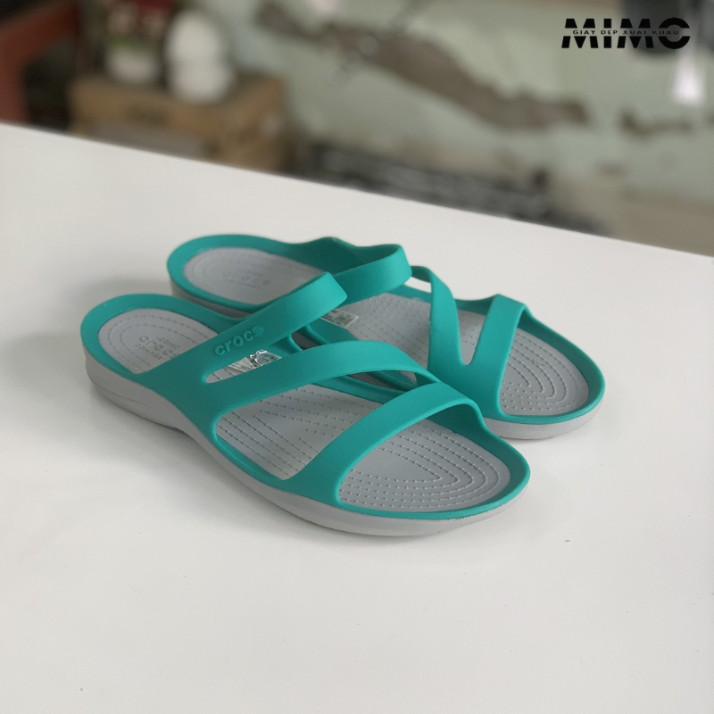 Dép lê Wave xanh lá đế ghi êm nhẹ, thời trang, đế ma sát chống trơn trượt cho nữ