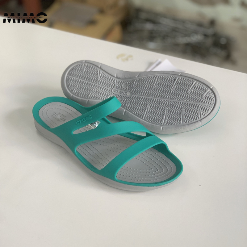 Dép lê Wave xanh lá đế ghi êm nhẹ, thời trang, đế ma sát chống trơn trượt cho nữ