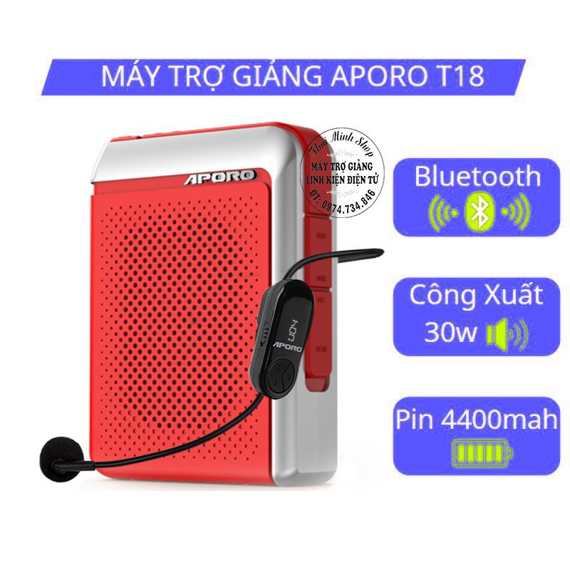 Máy trợ giảng Aporo T18 phiên bản sóng UHF