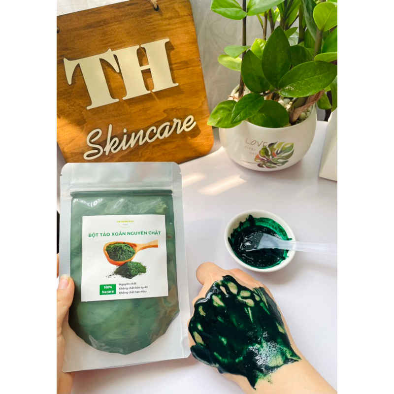 Bột Tảo Xoắn Spirulina Nhật Bản Chuyên Dùng Spa Nguyên Chất 100%- TH SKINCARE