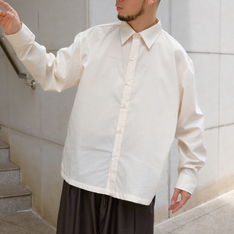 Áo Sơmi Tay Dài Phom Rộng Thoải Mái FVNXY Phối Màu Đen và Kem Sang Chảnh - ATD SHIRT