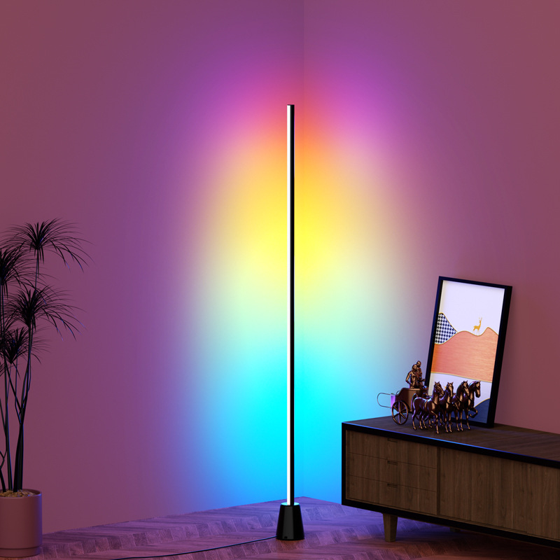 Cây đèn đổi màu RGB cảm biến theo nhạc, đèn trang trí phòng khách điều khiển từ xa - kết nối bluetooth điện thoại