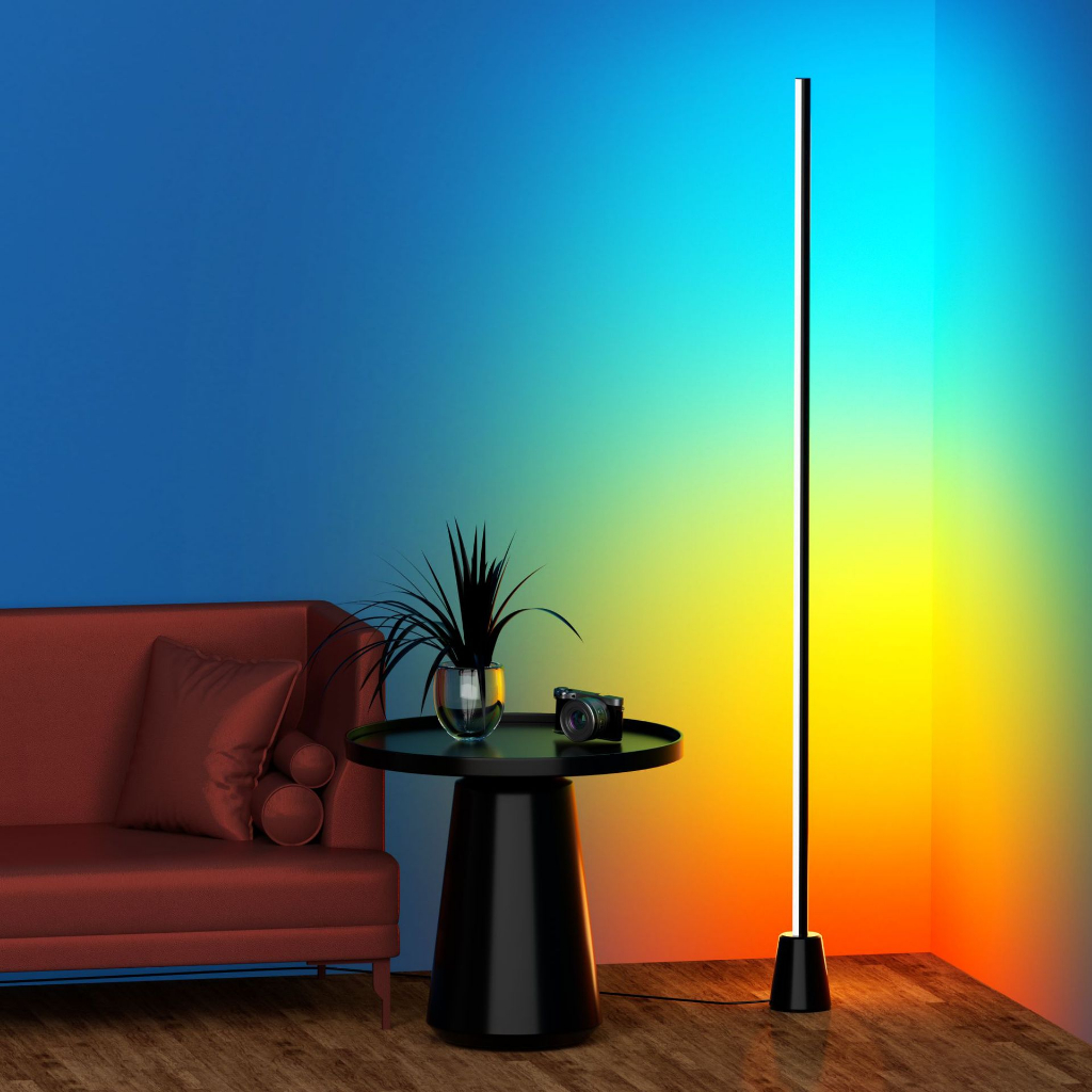 Cây đèn đổi màu RGB cảm biến theo nhạc, đèn trang trí phòng khách điều khiển từ xa - kết nối bluetooth điện thoại