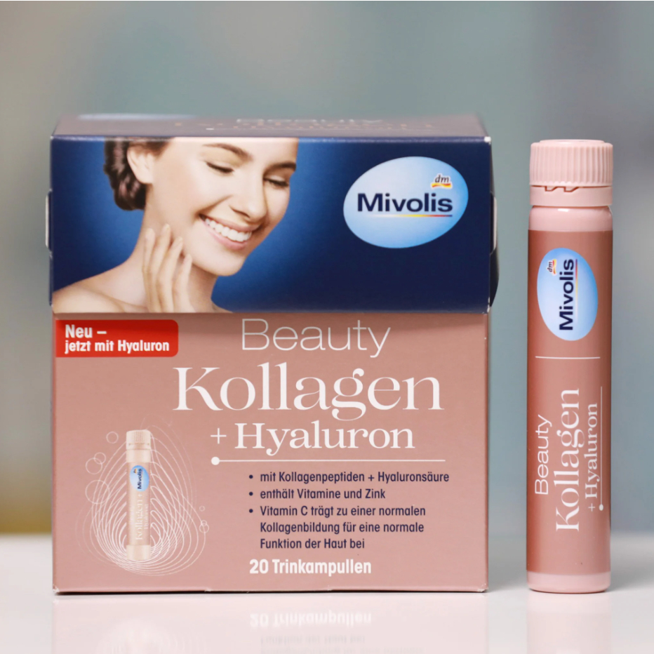 [Mivolis] Collagen Thủy Phân Beauty Kollagen + Hyaluron(Đức) 20 lọ, 500ml - [Mivolis] Beauty Kollage