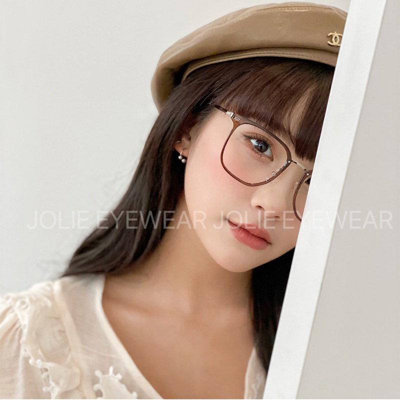 Kính giả cận, Gọng kính cận nam nữ bầu form to chất liệu cao cấp 01160 Jolie eyewear