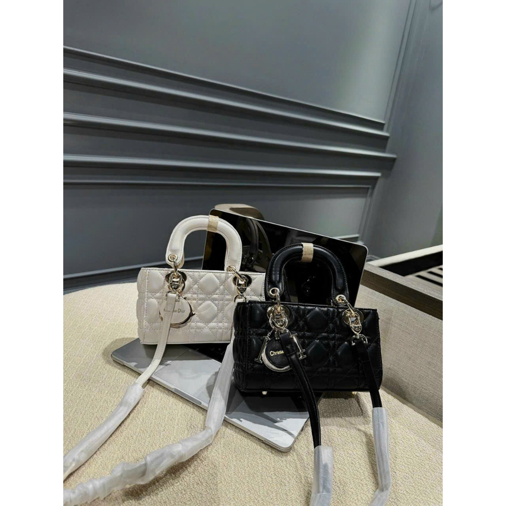 Túi xách nữ D.I.O.R Lady dáng ngang size 22 hàng QC cao cấp.