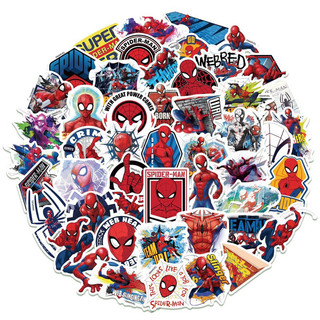 Combo 50 Sticker Spider Man PVC Cao Cấp Chống nước- Dán điện thoại,dán xe, mũ bảo hiểm, ô tô