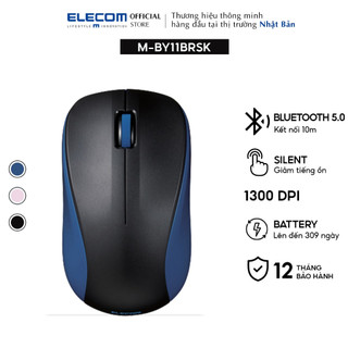 Chuột không dây bluetooth elecom m-by11brsk - silent giảm ồn, bluetooth 5.0 pin đến 305 ngày