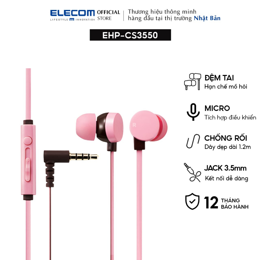 Tai nghe có mic Elecom EHP-CS3550CPN-G