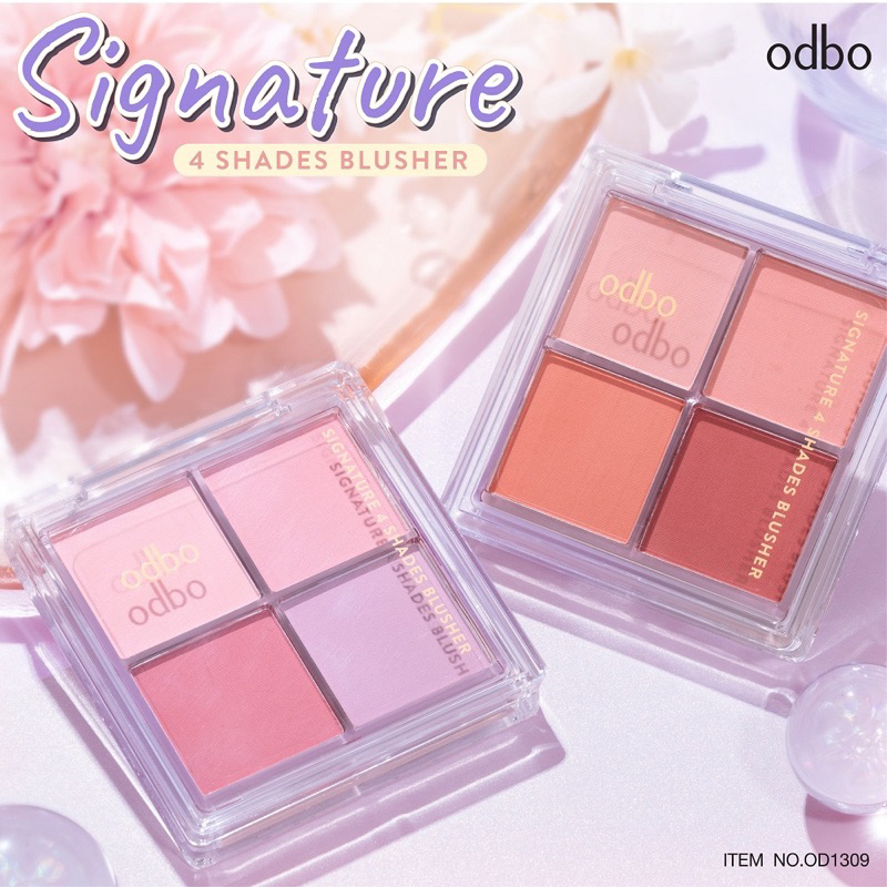 BẢNG MÁ HỒNG ODBO OD1309 SIGNUTURE 4 SHADES BLUSHER