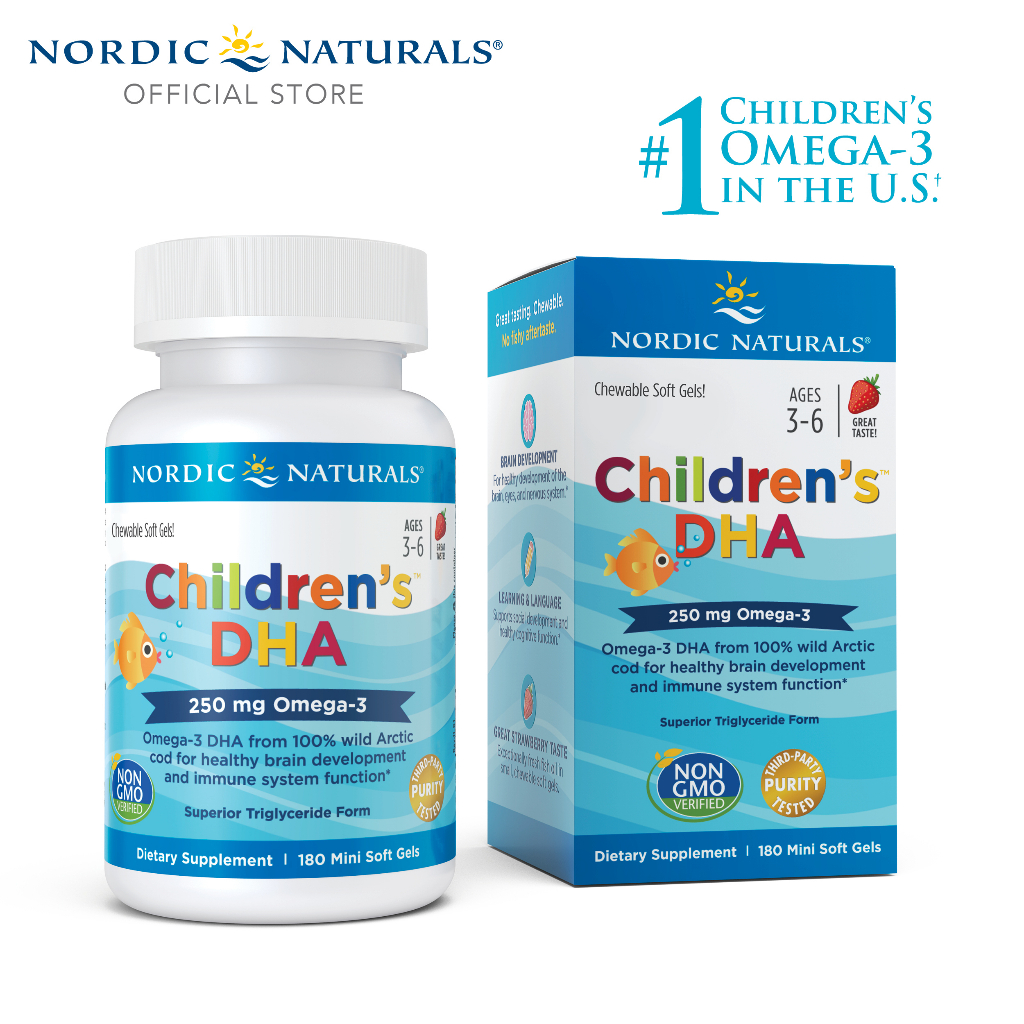 Nordic Naturals Children's DHA 180 viên nang mềm, Phát triển trí não và cải thiện chức năng hệ miễn dịch