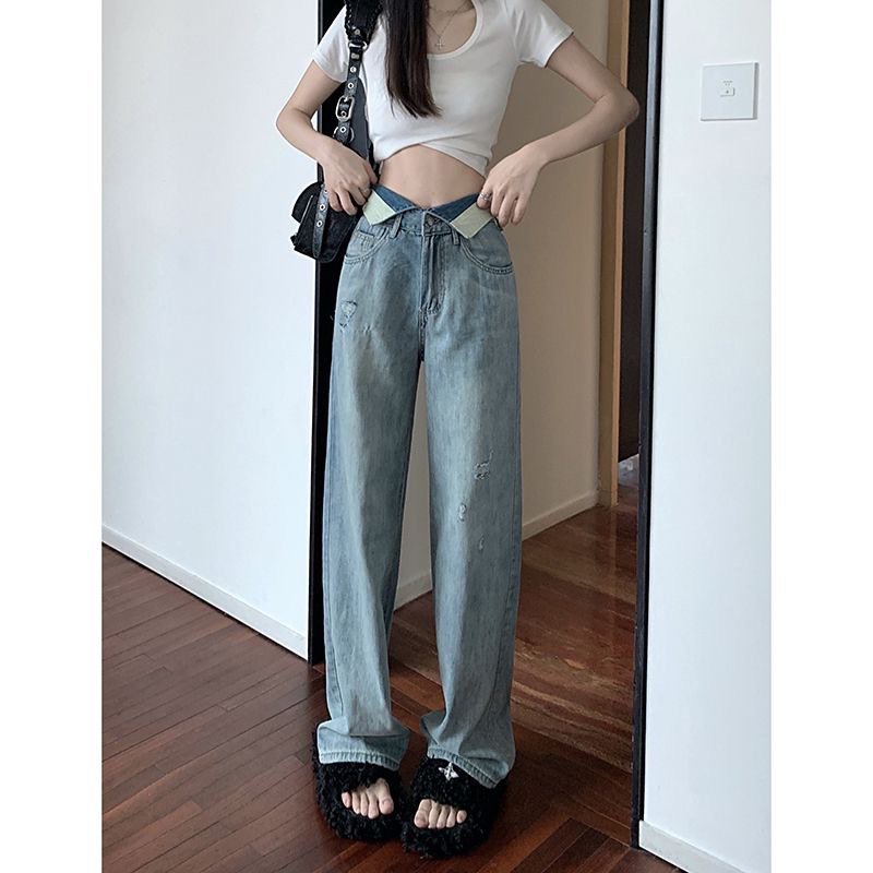 QUẦN JEAN LƯNG CAO CẠP BẺ XANH BẠC SƯỚC QUẢNG CHÂU