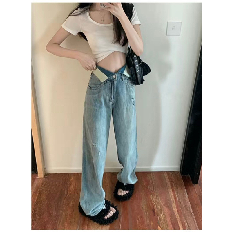 QUẦN JEAN LƯNG CAO CẠP BẺ XANH BẠC SƯỚC QUẢNG CHÂU