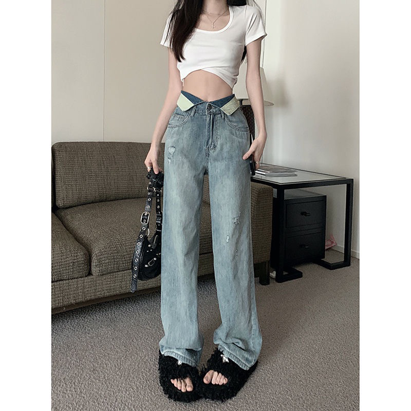 QUẦN JEAN LƯNG CAO CẠP BẺ XANH BẠC SƯỚC QUẢNG CHÂU