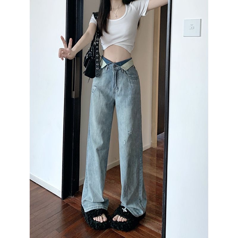 QUẦN JEAN LƯNG CAO CẠP BẺ XANH BẠC SƯỚC QUẢNG CHÂU