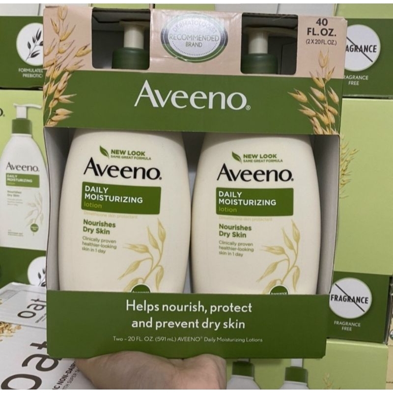 ⚡Dưỡng thể Aveeno Daily Moisturizing Lotion Dung tích:591ml *2 chai