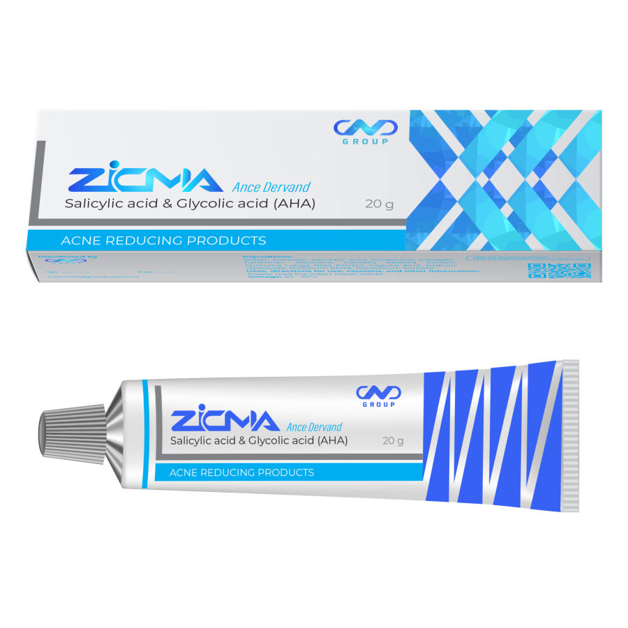 Kem Giảm Mụn Ẩn Acne Dervand Zicma Giảm Mụn Đầu Đen, Trứng Cá, Giảm Nhân Mụn Hiệu Quả, Âcnederm Megaduo
