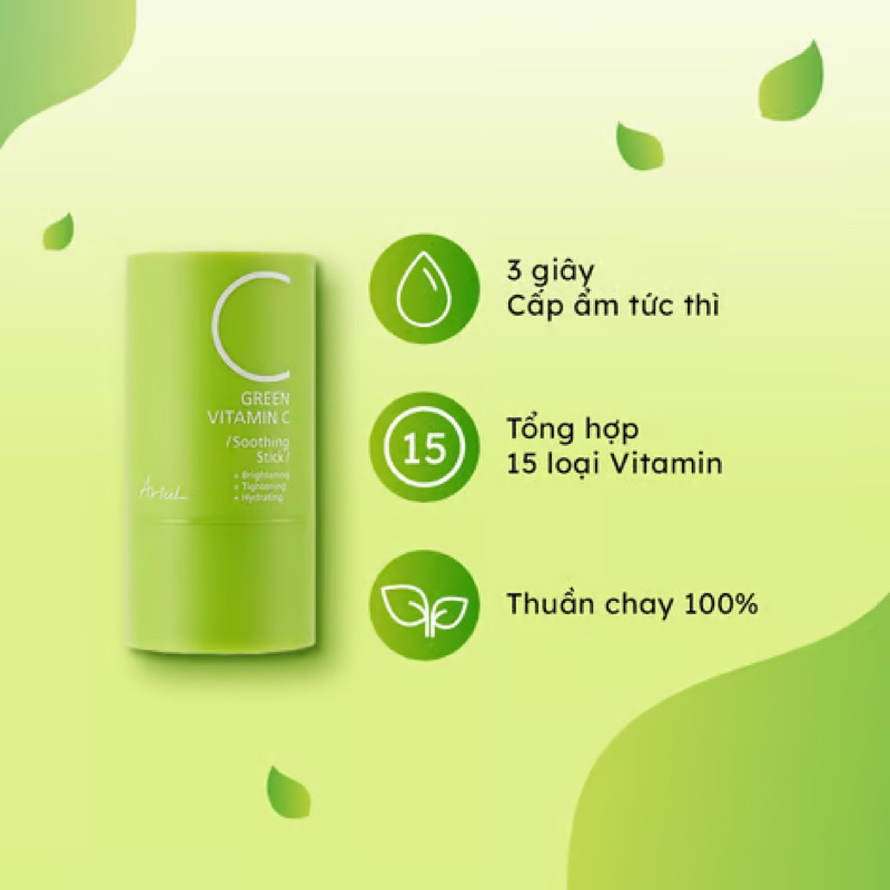 Thỏi Sáp Dưỡng Ẩm & Sáng Da Ariul Green Vitamin C Soothing Stick 24g