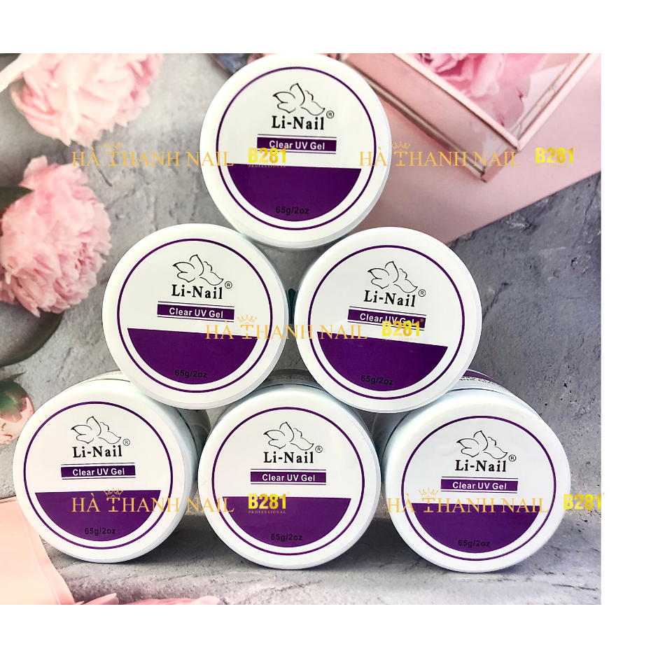 Gel đắp móng Li-nail chất đậm đặc không nóng, màu trong suốt 65g