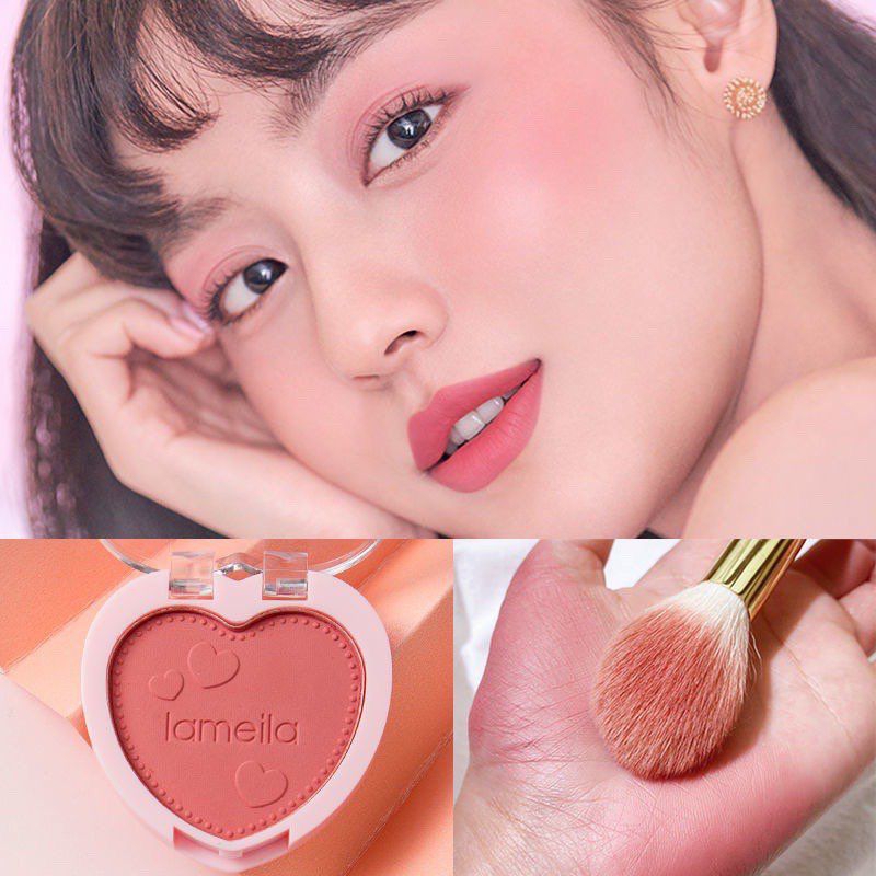 Phấn Má Hồng Tim 5017 Lameila Kèm Cọ Đánh Siêu Xinh, Phấn Lì Bền Màu Lâu Trôi Tone Màu Xinh Xắn Dễ Thương