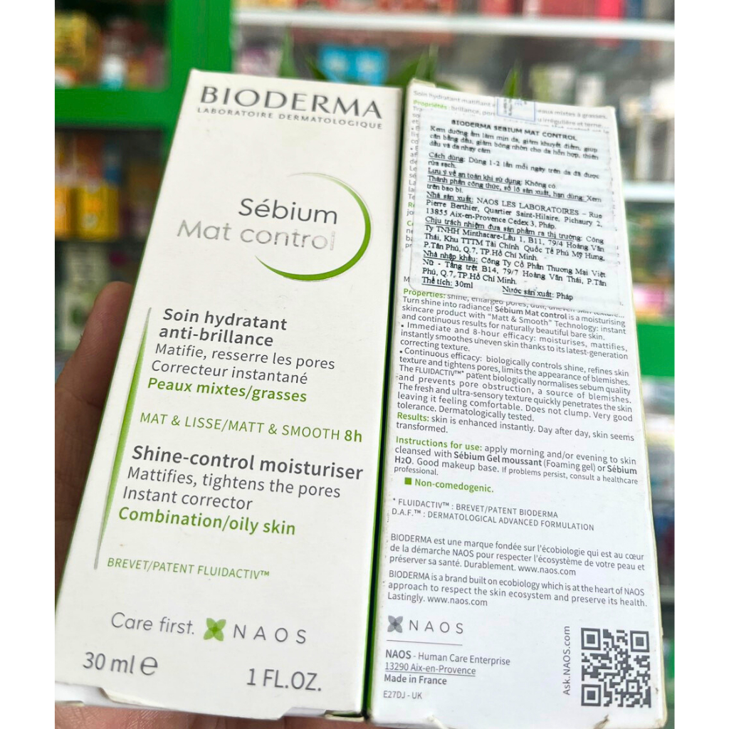Kem dưỡng kiềm dầu, se nang lông Bio Sebium Pore Refiner 30ml