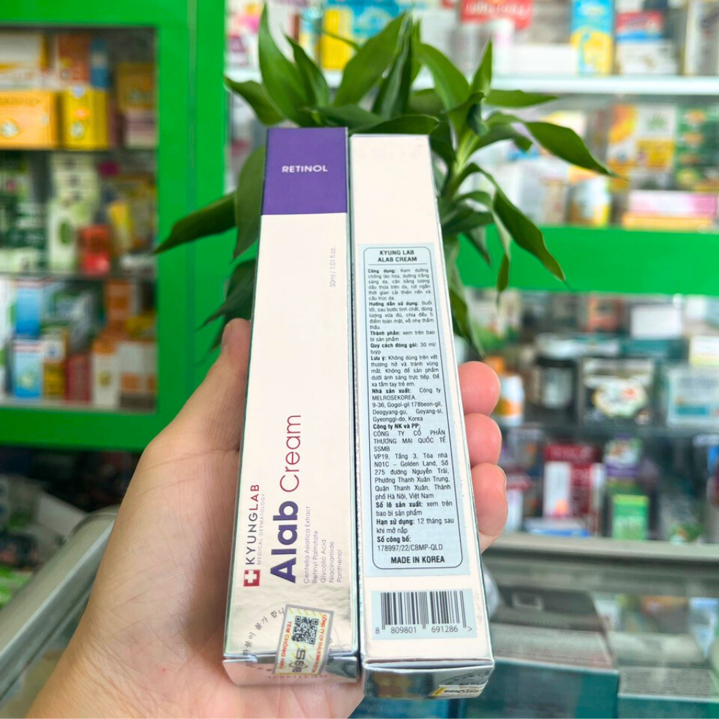 Retinol, Retinol 2.0 Alab Cream Kyung Lab tái sinh làn da giảm dầu nhờn và ngăn ngừa mụn, se khít lỗ chân lông căng bóng
