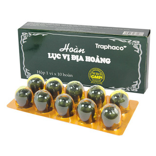 Hoàn lục vị địa hoàng hộp 10 viên - Traphaco giúp tư âm bổ thận hiệu quả hàng chính hãng