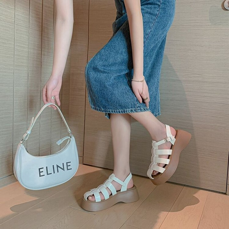 Dép Sandal Đế Bệt Dày Thời Trang Mùa Hè Dành Cho Nữ, Dép Chiến Binh Quai Hậu Kiểu Dáng Cá Tính Mẫu Mới