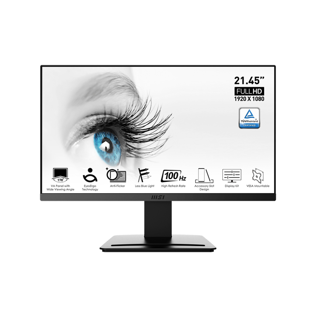 Màn hình máy tính MSI Pro MP223 | 21.45″ / VA / FullHD / 100Hz / 1ms / 99% sRGB  / HDMI / VGA | Bảo hành 2 năm | BigBuy360 - bigbuy360.vn