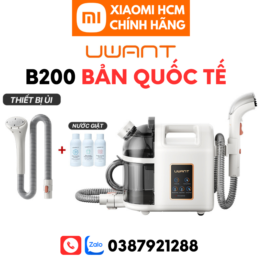 Máy giặt cầm tay hơi nước cao cấp Uwant B200,chuyên dùng cho sofa, nệm, rèm, thảm,đánh bật mọi vết bẩn khó giặt bằng tay