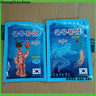 Cao dán hồng sâm korean glu red ginseng - gói xanh