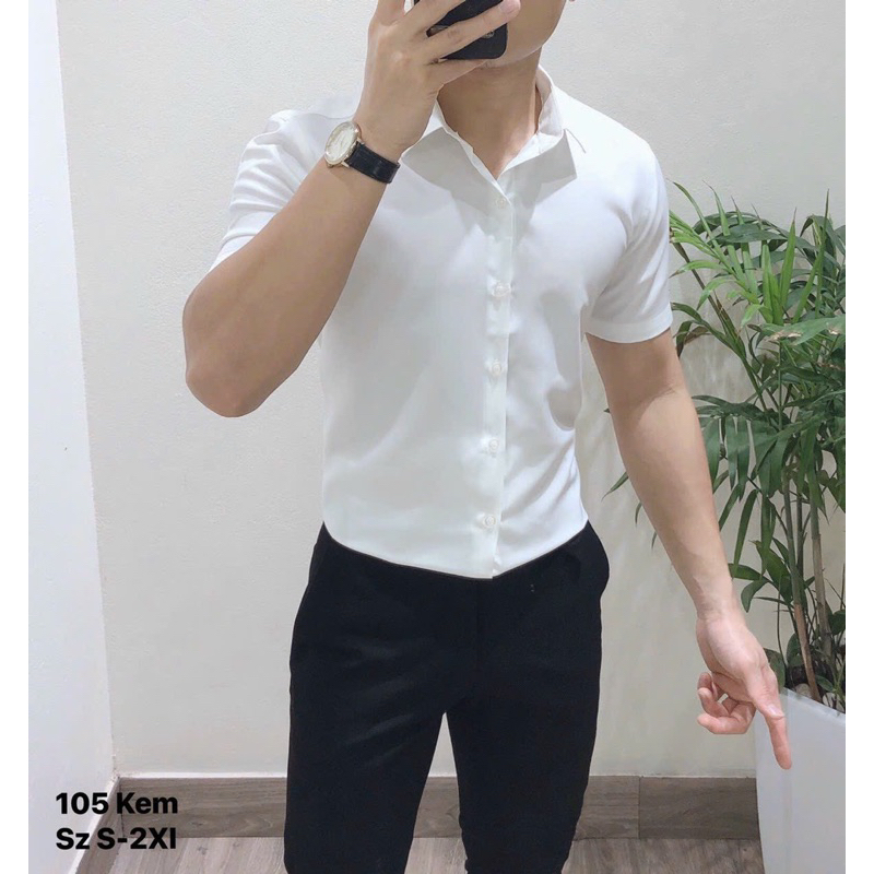 Áo Sơ Mi trắng Cộc Tay chính hãng yacoola acola yacola acoola