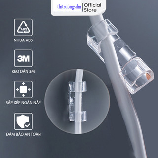 Bộ miếng dán đi dây điện Thitruongsihn 20 nẹp Cố định dây cáp dán tường, keo dính 3M siêu chắc