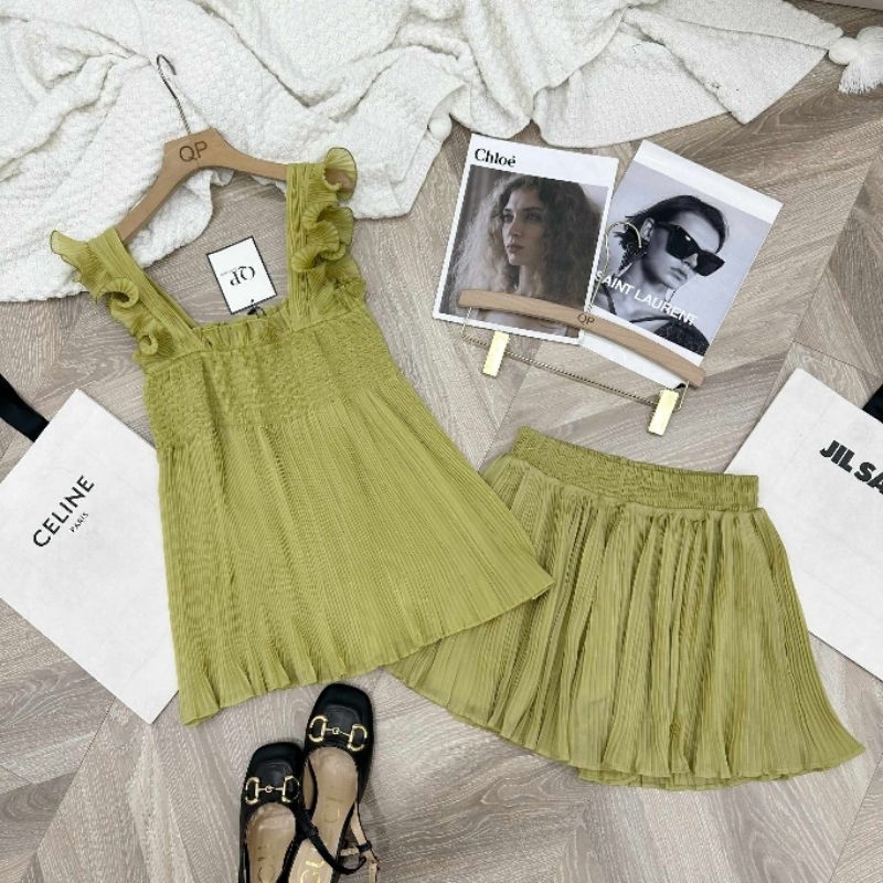 Sét 2 dây bèo tay chun ngực dập ly