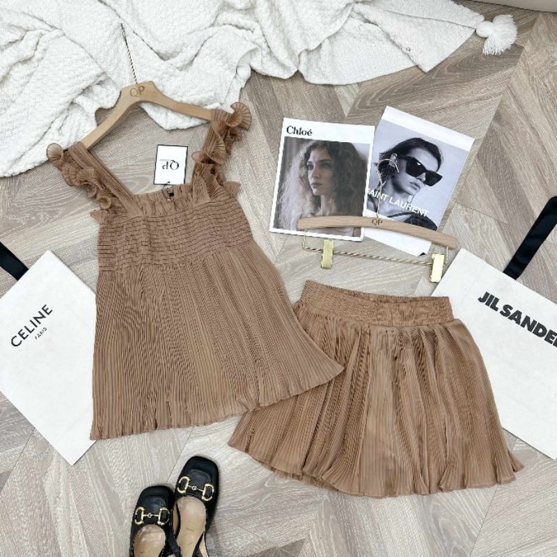 Sét 2 dây bèo tay chun ngực dập ly