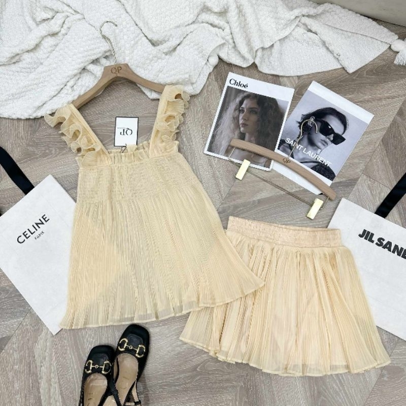 Sét 2 dây bèo tay chun ngực dập ly