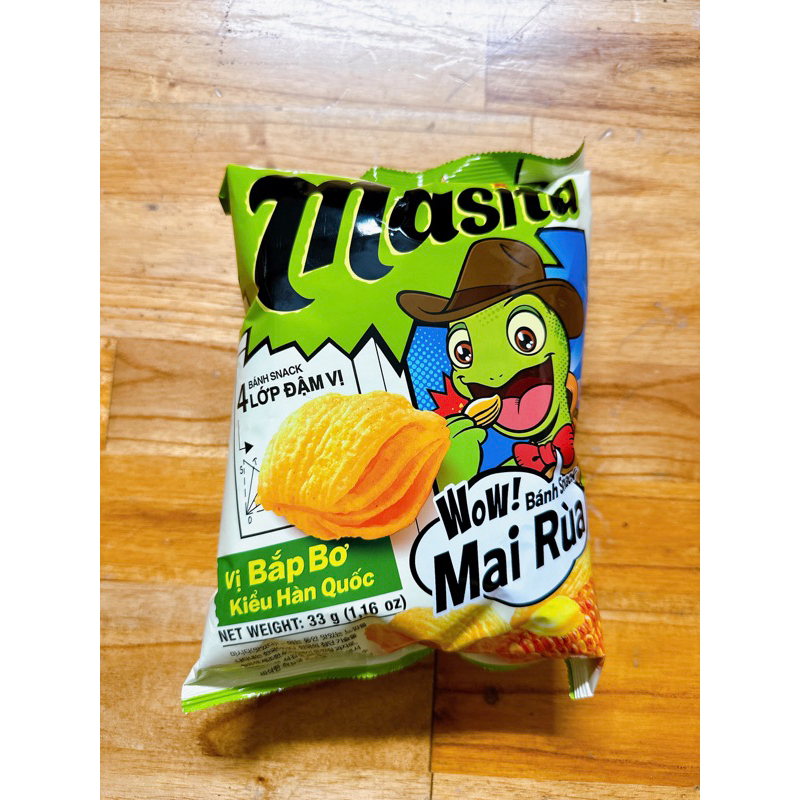 Bánh mai rùa Masita vị bắp bơ Hàn 33gram, đồ ăn vặt