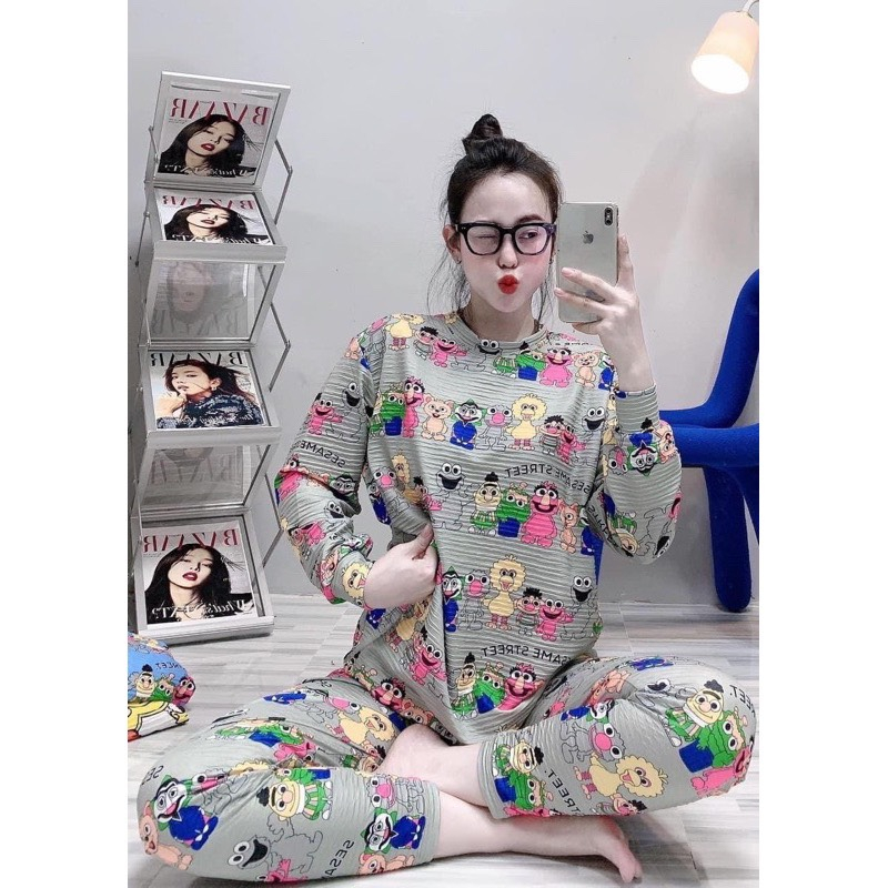 SET BỘ TAY DÀI HOẠT HÌNH NHIỀU MÀU SIÊU DẼ THƯƠNG CÓ BIGSIZE