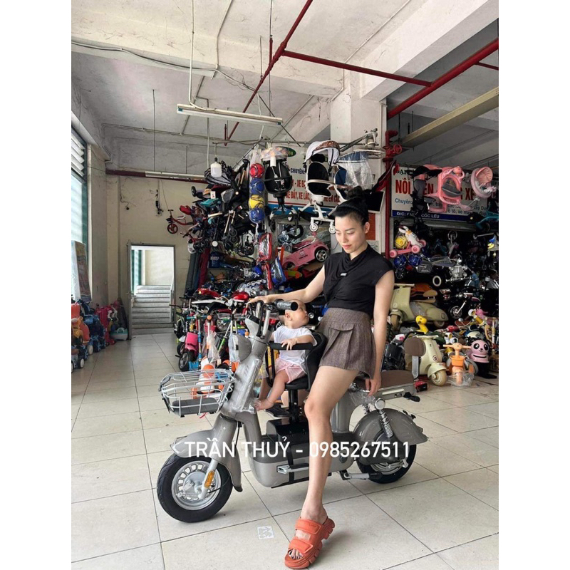 XE ĐẠP ĐIỆN YEDEA - Hàng chuẩn chính hãng - tặng kèm ghế bé chính hãng