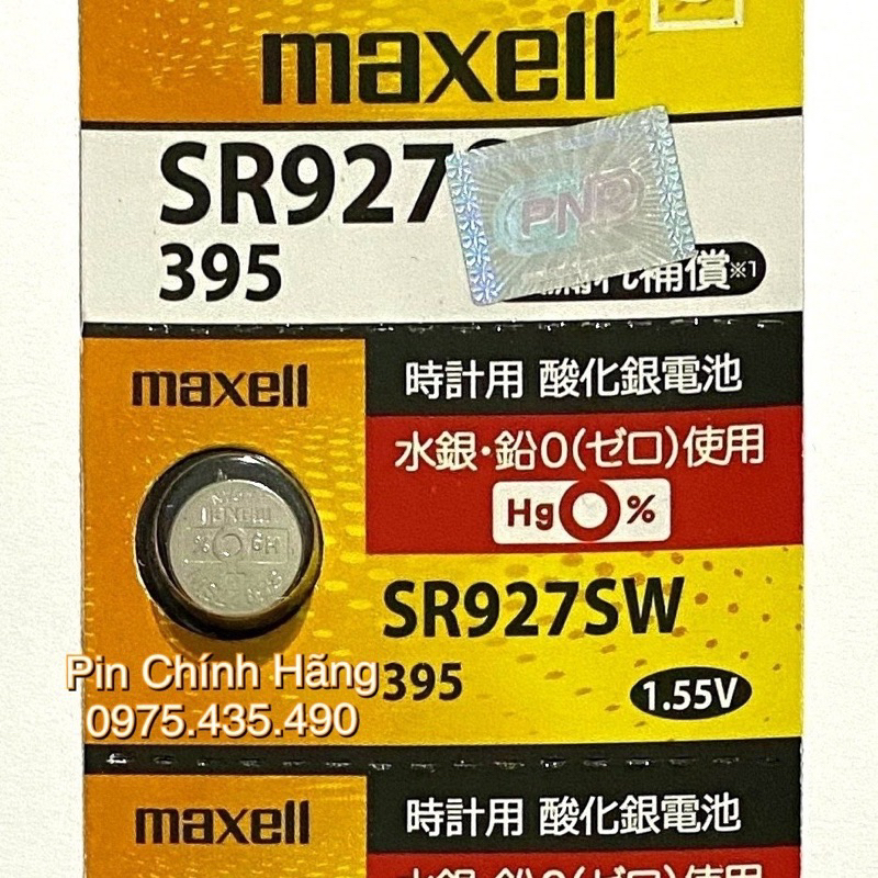 Pin Đồng Hồ SR927SW SR927 395 Maxell Chính Hãng Vỉ 1 Viên Made in Japan