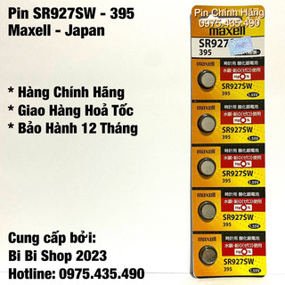 Pin Đồng Hồ SR927SW SR927 395 Maxell chính hãng vỉ 5 viên Made in Japan