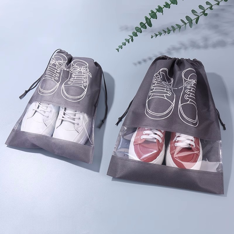 Túi đựng giày dép vải dù dây rút Size Lớn chống bụi ẩm mốc, Chống Nước, bỏ vali du lịch, xếp gọn tủ đồ TDG
