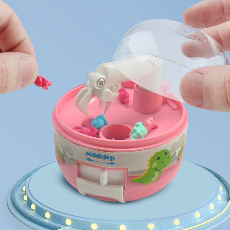 Máy gắp thú mini giá rẻ, Đồ chơi máy gắp Khủng long Mini tặng 8 khủng long cho bé