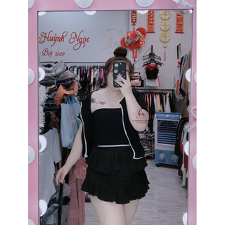 Set Áo 2 Món Croptop 55-95kg ( Big Size Huỳnh Ngọc )