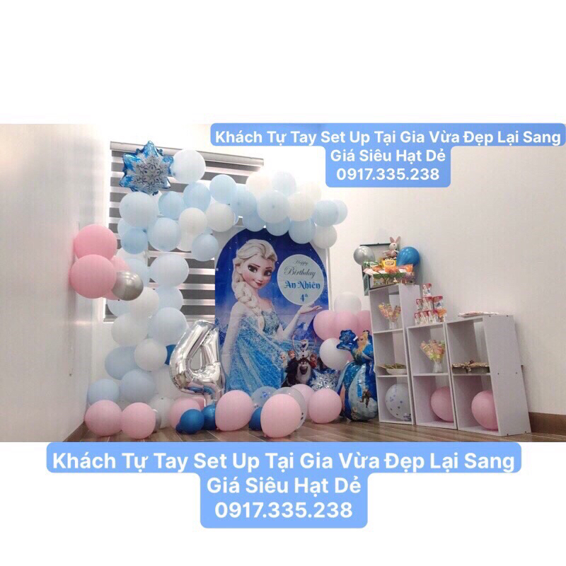 Set Bóng Công chúa Elsa Cả Bộ Backdrop