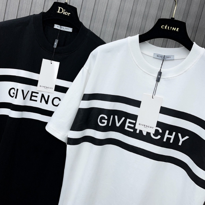 Áo Phông Nam Nữ G.i.v.e.n.c.h.y Phối Kẻ Ngang Viền Tay Cực Chất - Áo Thun Nam Nữ GVC Siêu Hot Độc Đáo Phối Siêu Đẹp