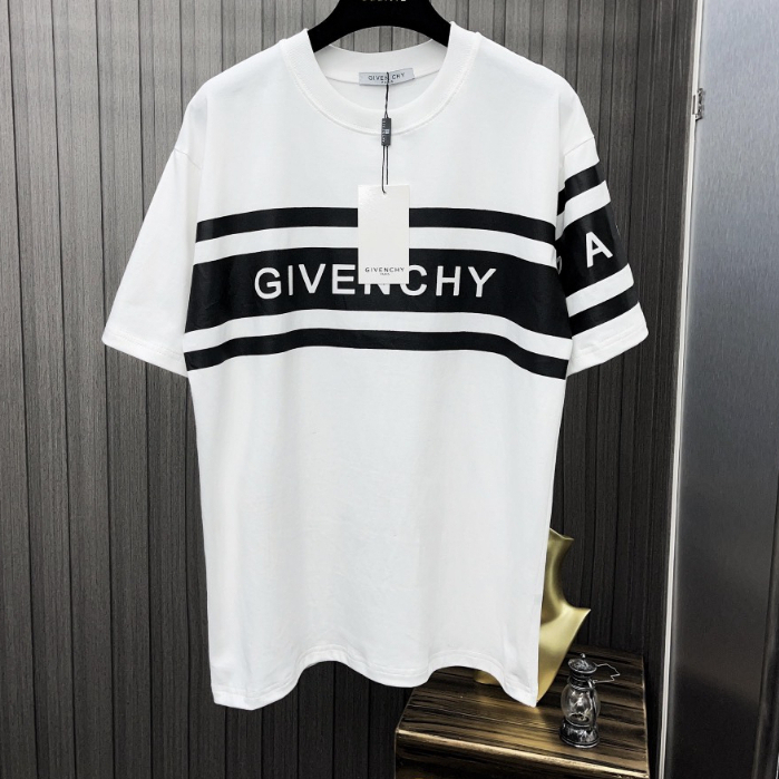 Áo Phông Nam Nữ G.i.v.e.n.c.h.y Phối Kẻ Ngang Viền Tay Cực Chất - Áo Thun Nam Nữ GVC Siêu Hot Độc Đáo Phối Siêu Đẹp